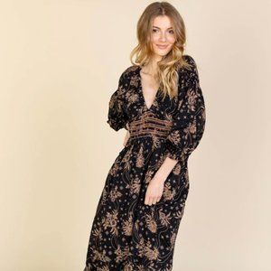 Black floral Free People Dress LIKE NEW
